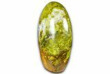 Polished Free-Standing Green Pistachio Opal - Madagascar #361538-1
